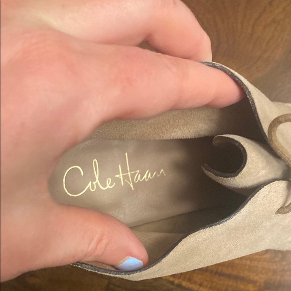 Taupe Suede Women's Ankle Boots - Picture 12 of 12